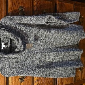 J. Jill Black and Gray Cowl Neck Sweater
